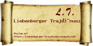 Liebenberger Trajánusz névjegykártya